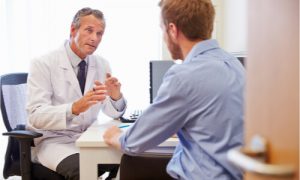 The doctor schedules the patient for surgery.